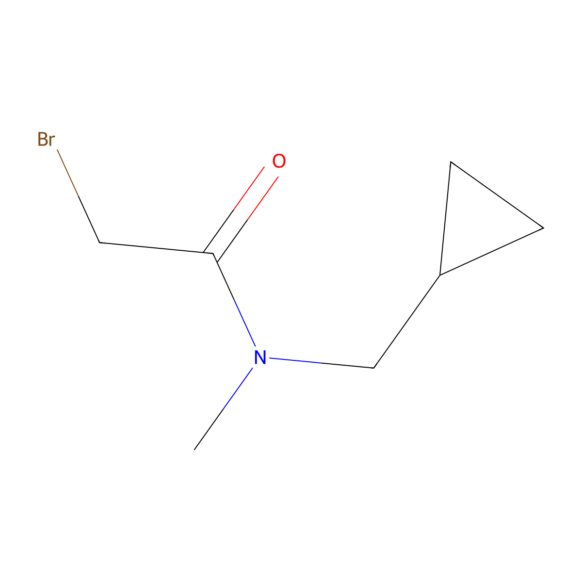 2-bromo-N-(cyclopropylmethyl)-N-methylacetamide molecular structure, CAS 1270785-91-5