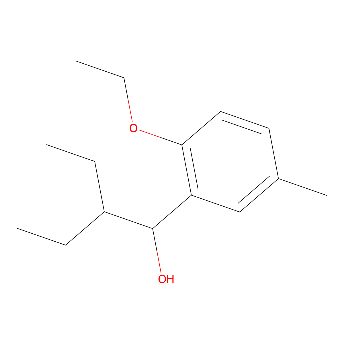 1-(2-Ethoxy-5-methylphenyl)-2-ethylbutan-1-ol molecular structure, CAS 1270789-81-5