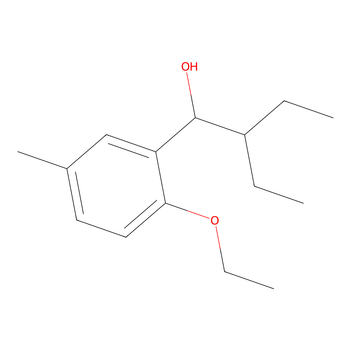 1-(2-Ethoxy-5-methylphenyl)-2-ethylbutan-1-ol molecular structure, CAS 1270789-81-5