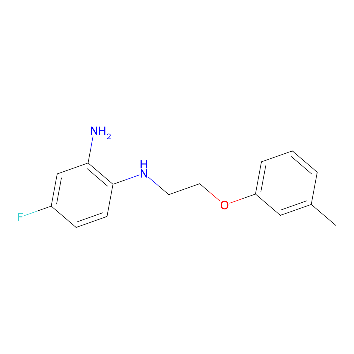 4-fluoro-1-N-[2-(3-methylphenoxy)ethyl]benzene-1,2-diamine molecular structure, CAS 1270795-86-2