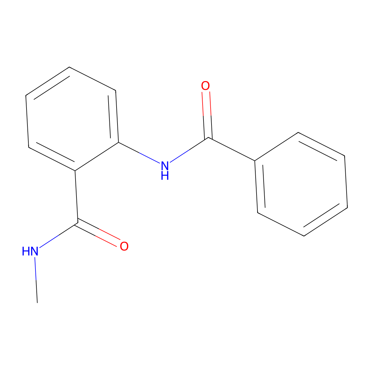 2-benzamido-N-methylbenzamide molecular structure, CAS 127082-54-6