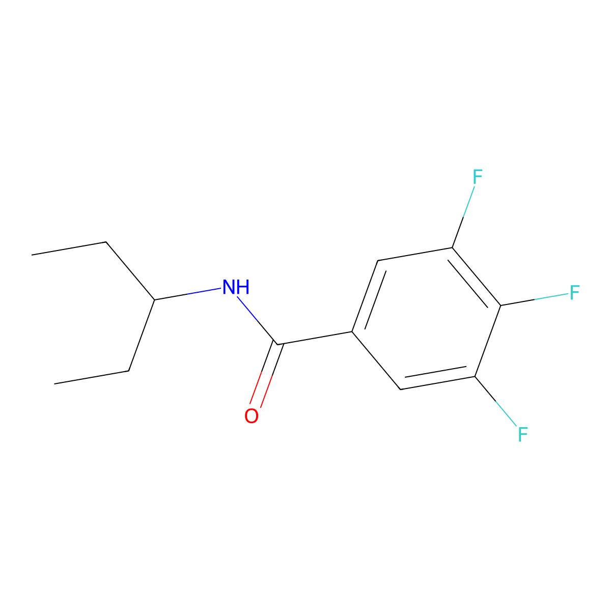 N-(1-Ethylpropyl)-3,4,5-trifluorobenzamide molecular structure, CAS 1270849-11-0