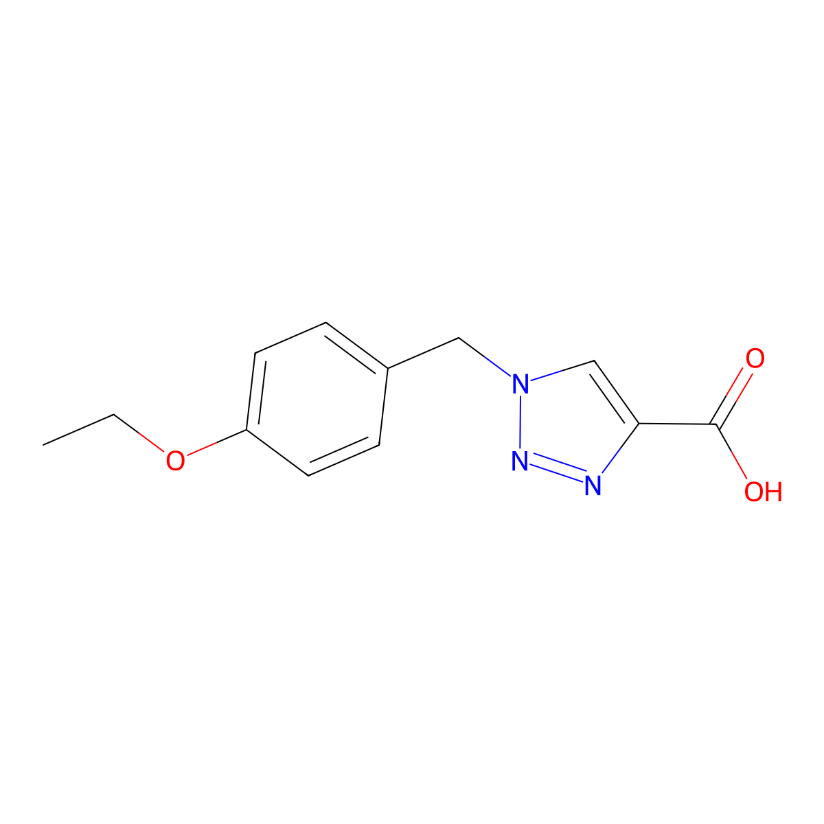 1-[(4-ethoxyphenyl)methyl]-1H-1,2,3-triazole-4-carboxylic acid molecular structure, CAS 1270863-12-1