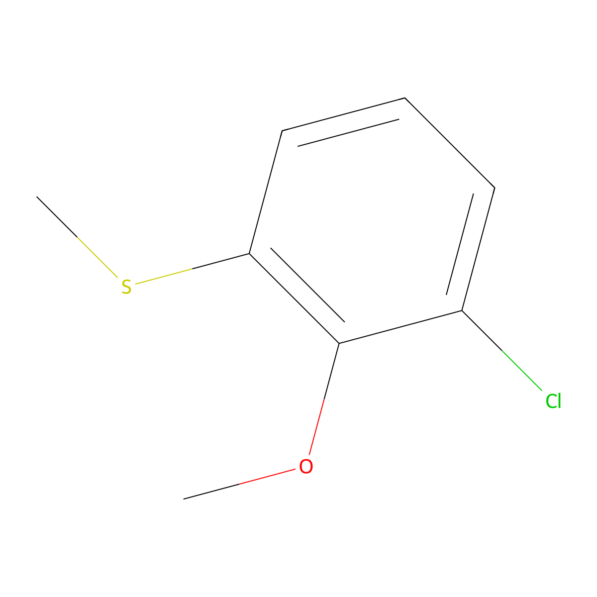 (3-Chloro-2-methoxyphenyl)(methyl)sulfane molecular structure, CAS 127087-23-4