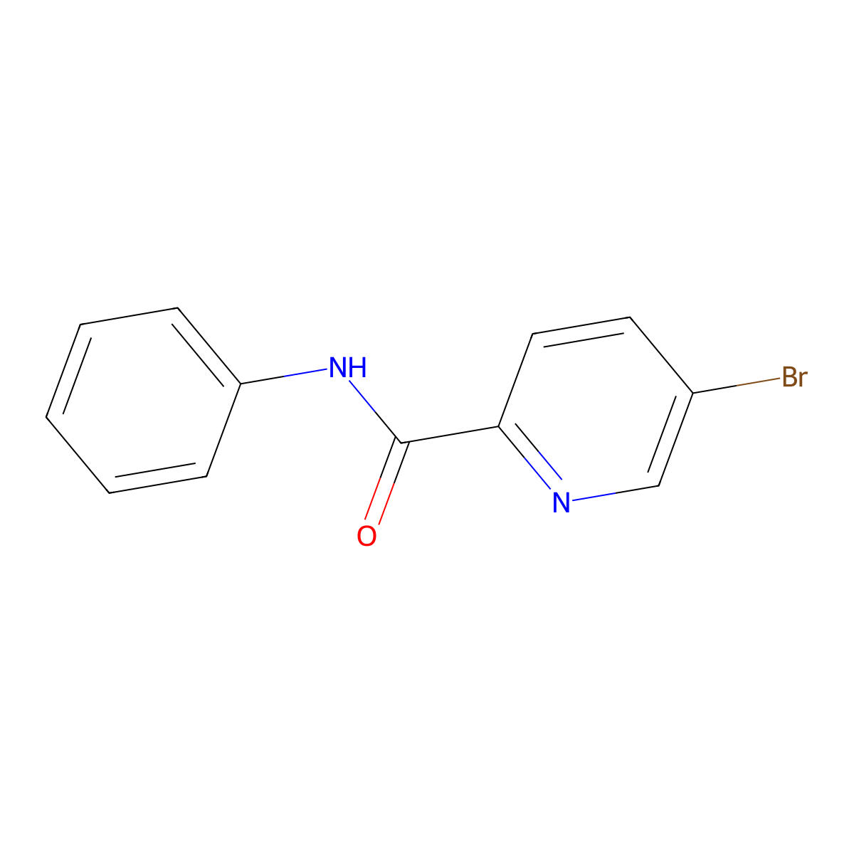 5-bromo-N-phenylpyridine-2-carboxamide molecular structure, CAS 1270882-07-9