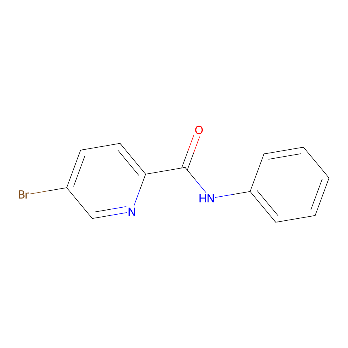 5-bromo-N-phenylpyridine-2-carboxamide molecular structure, CAS 1270882-07-9