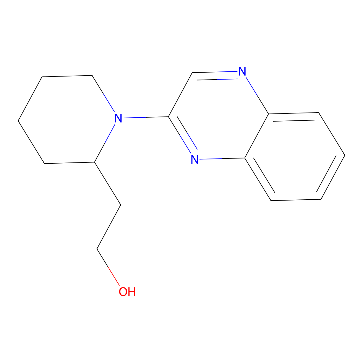 2-[1-(Quinoxalin-2-yl)piperidin-2-yl]ethan-1-ol molecular structure, CAS 1270882-42-2