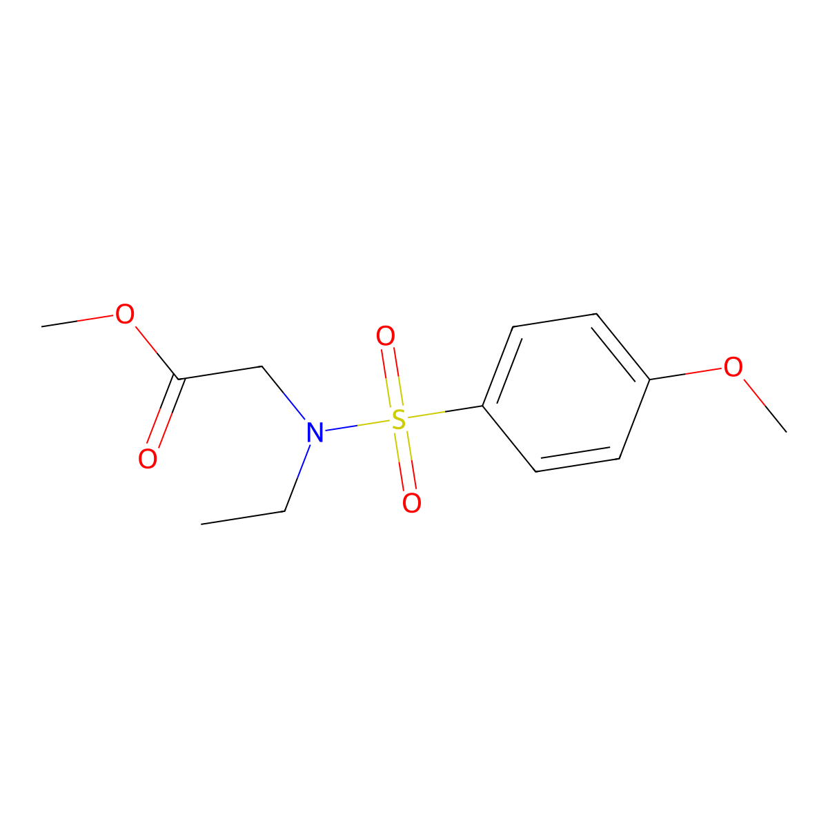 Methyl 2-(N-ethyl-4-methoxyphenylsulfonamido)acetate molecular structure, CAS 1270889-51-4