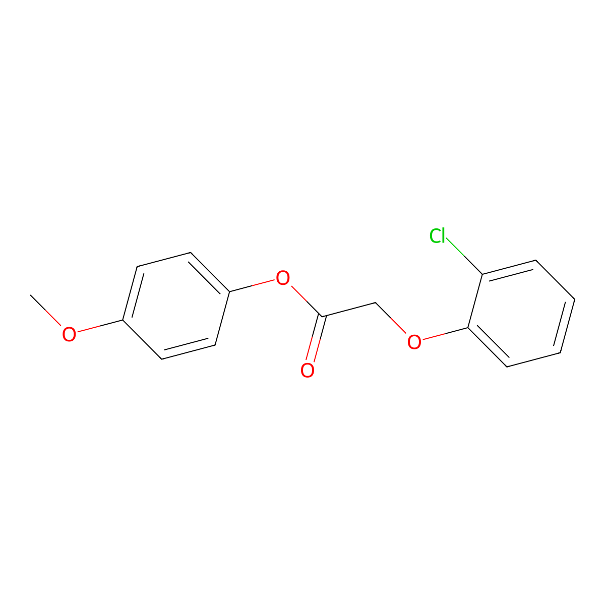 4-Methoxyphenyl (2-chlorophenoxy)acetate molecular structure, CAS 127089-39-8