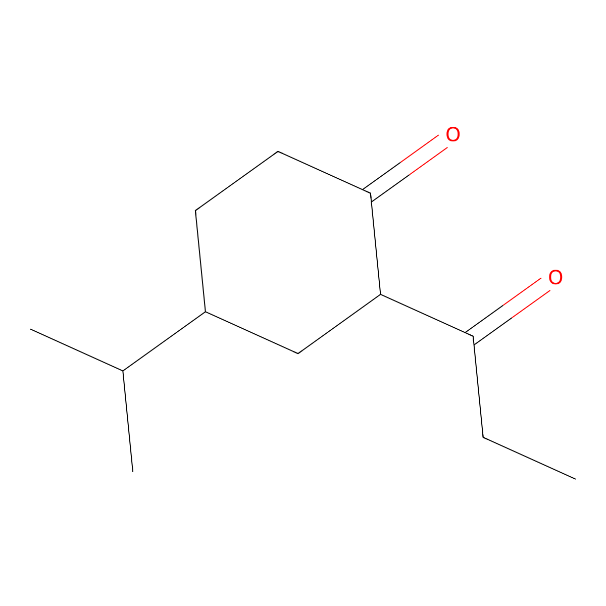 4-(Propan-2-yl)-2-propanoylcyclohexan-1-one molecular structure, CAS 1270897-09-0