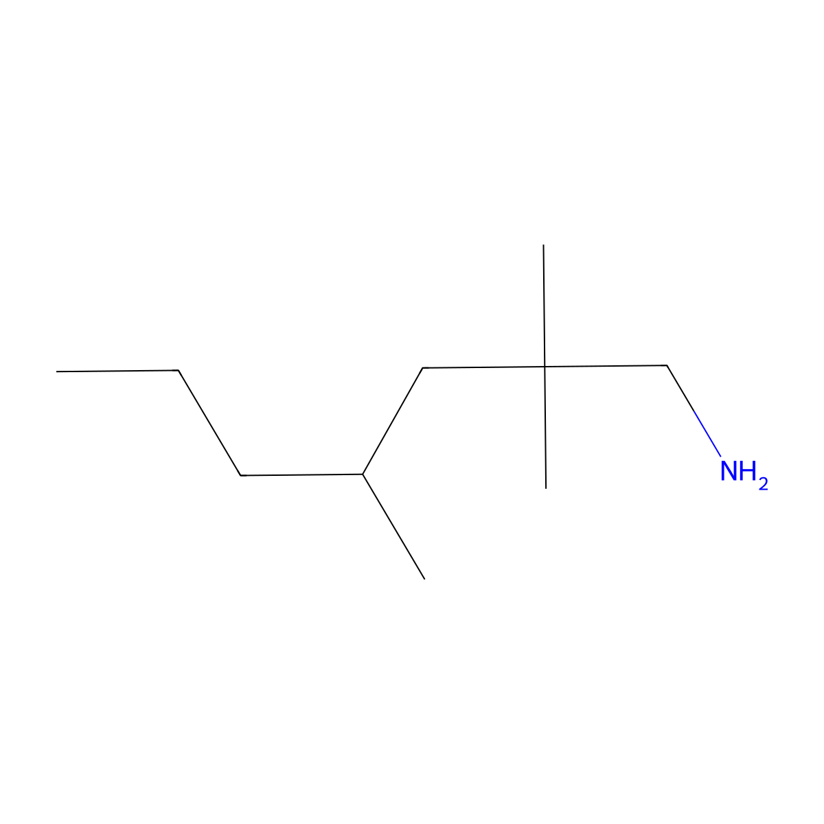 2,2,4-Trimethylheptan-1-amine molecular structure, CAS 1270899-01-8