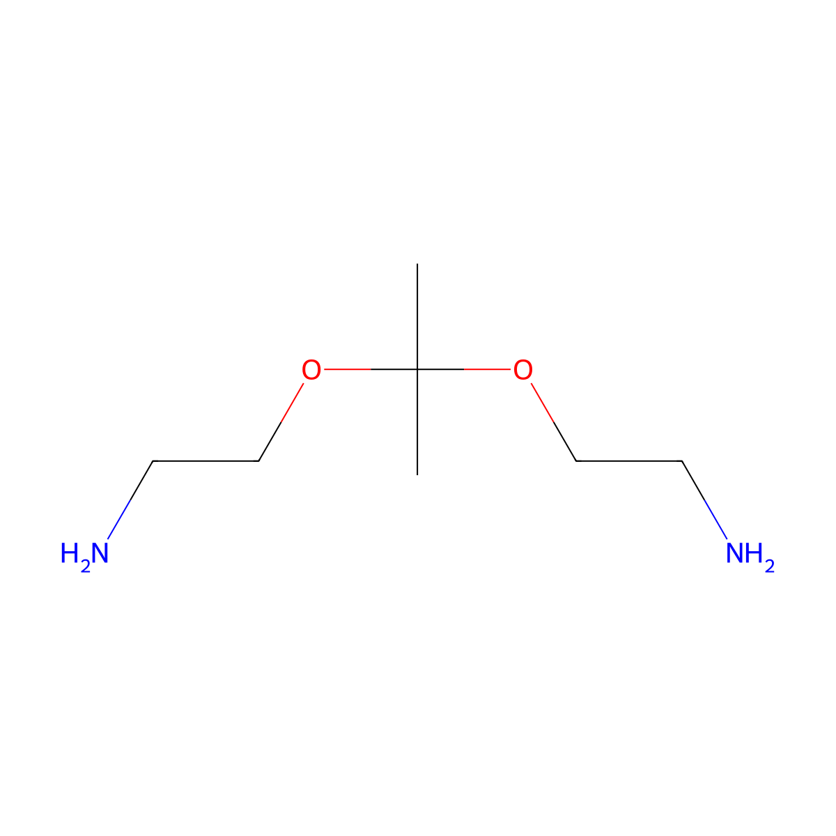 2,2-Bis(2-aminoethoxy)propane molecular structure, CAS 127090-71-5