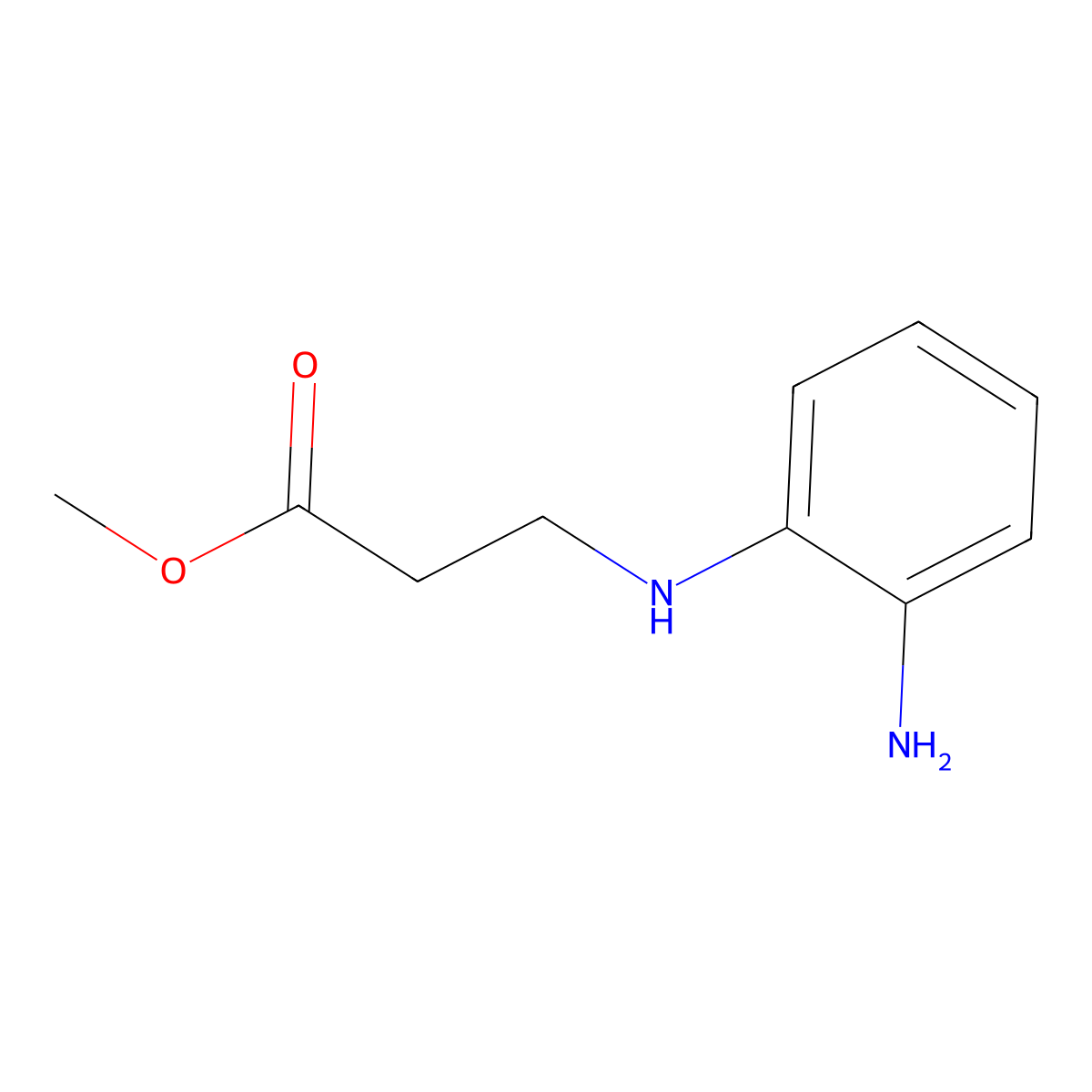 Methyl 3-((2-aminophenyl)amino)propanoate molecular structure, CAS 1270914-58-3