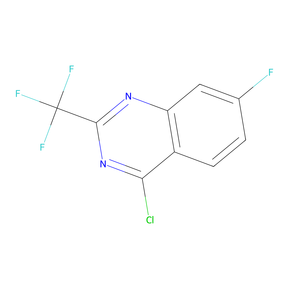 4-Chloro-7-fluoro-2-(trifluoromethyl)quinazoline molecular structure, CAS 1270920-38-1