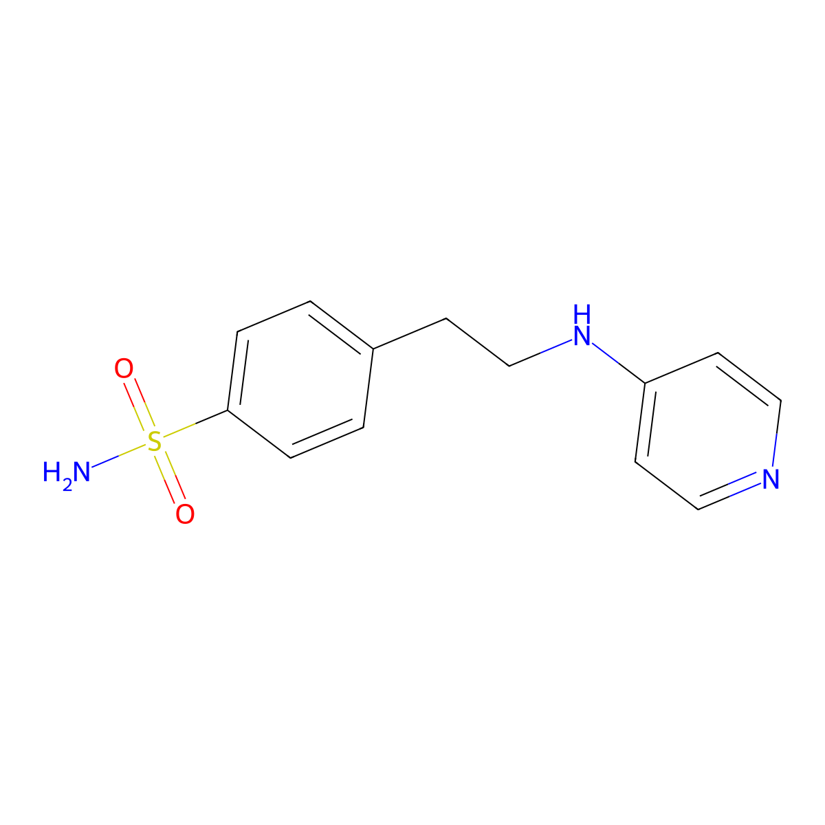 4-(2-[(Pyridin-4-YL)amino]ethyl)benzene-1-sulfonamide molecular structure, CAS 1270937-43-3