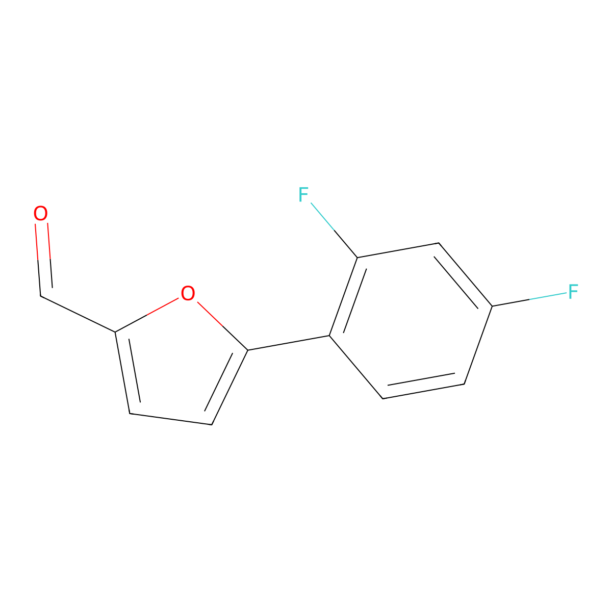 5-(2,4-Difluorophenyl)furan-2-carbaldehyde molecular structure, CAS 127094-78-4