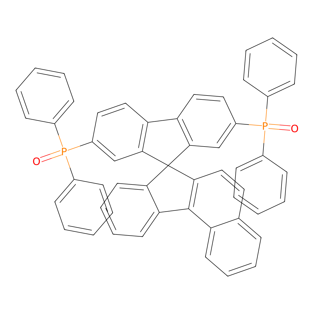 2',7'-Bis(diphenylphosphoroso)spiro[benzo[c]fluorene-7,9'-fluorene] molecular structure, CAS 1270960-64-9