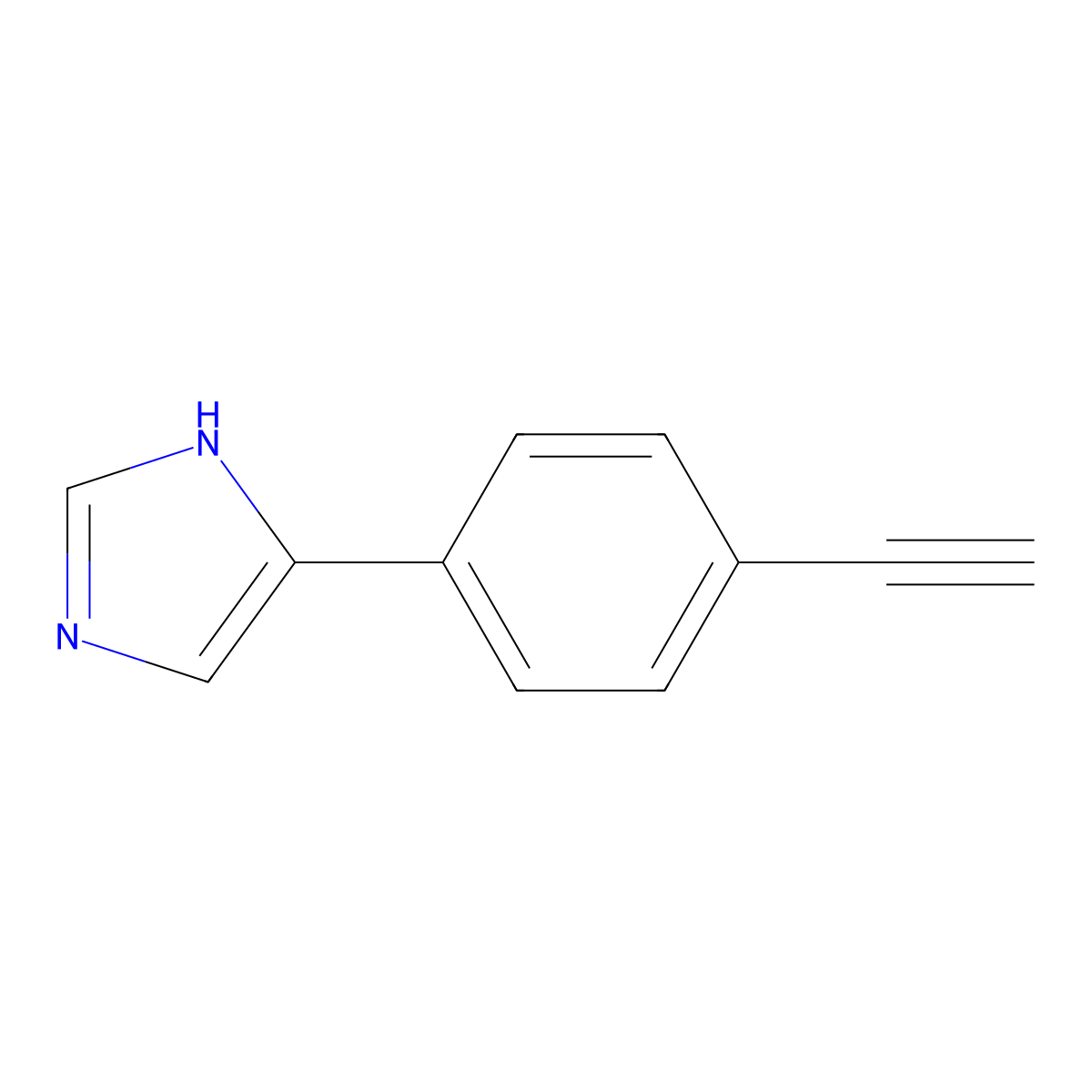 4-(4-ethynylphenyl)-1H-imidazole molecular structure, CAS 1270965-26-8