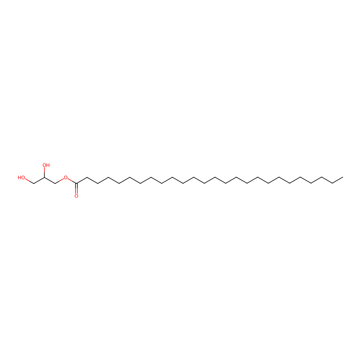 Glyceryl hexacosanoate molecular structure, CAS 127098-14-0