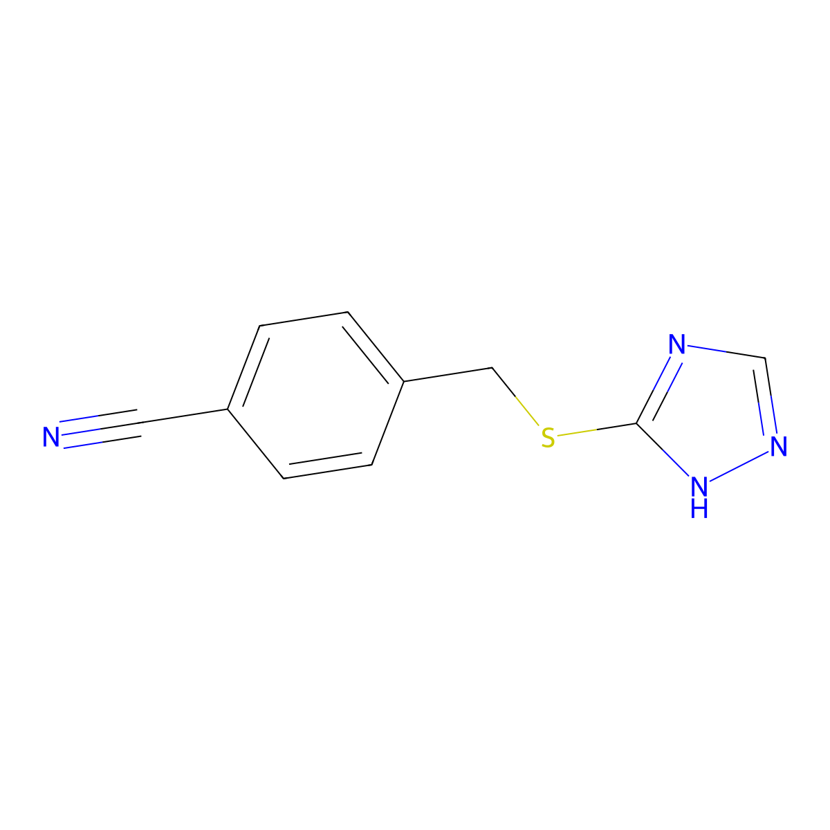 4-[(4H-1,2,4-triazol-3-ylsulfanyl)methyl]benzonitrile molecular structure, CAS 127098-85-5
