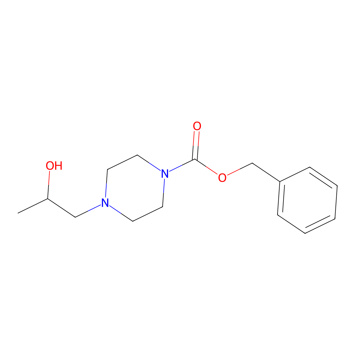 Benzyl 4-(2-hydroxypropyl)piperazine-1-carboxylate molecular structure, CAS 1270981-14-0