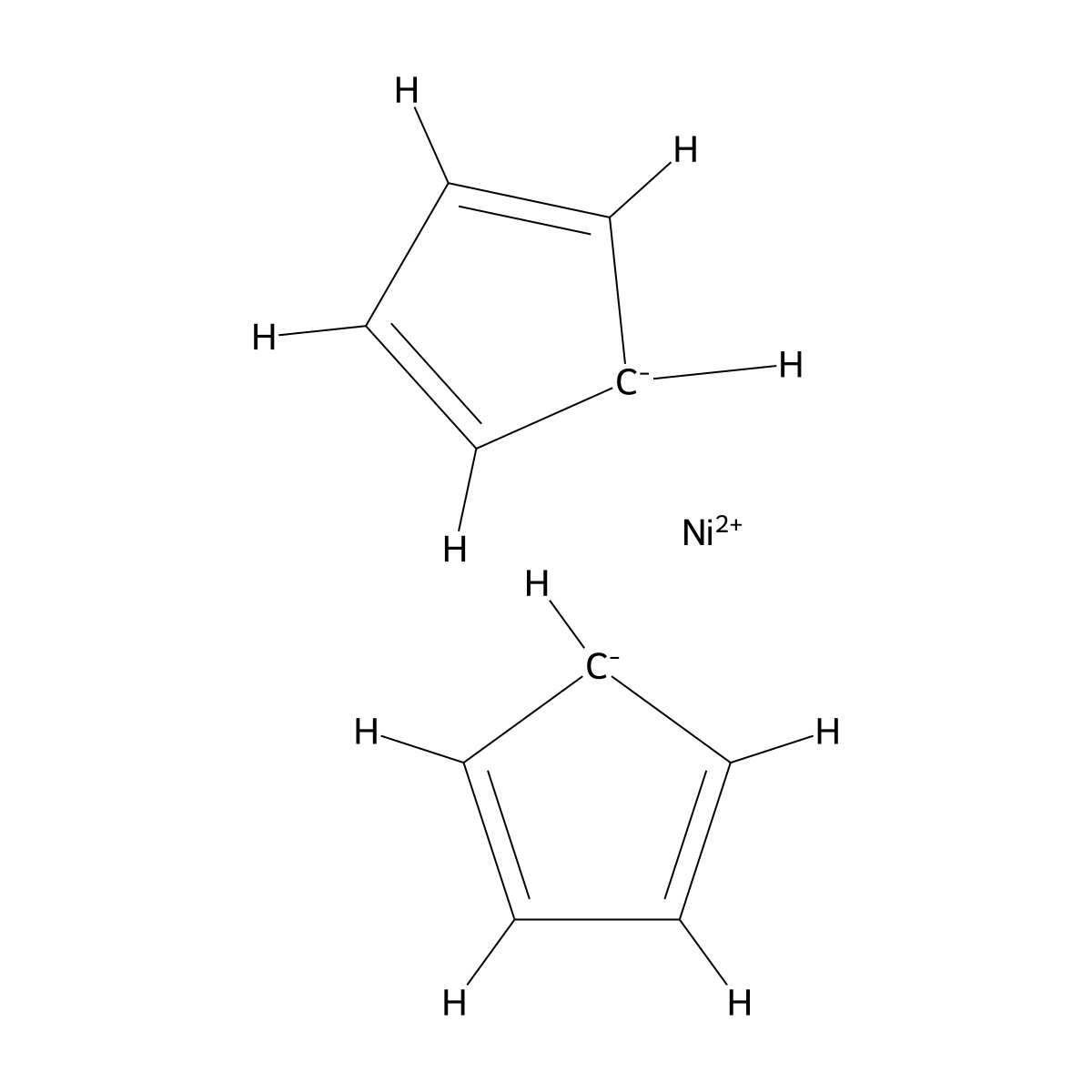 Nickelocene molecular structure, CAS 1271-28-9