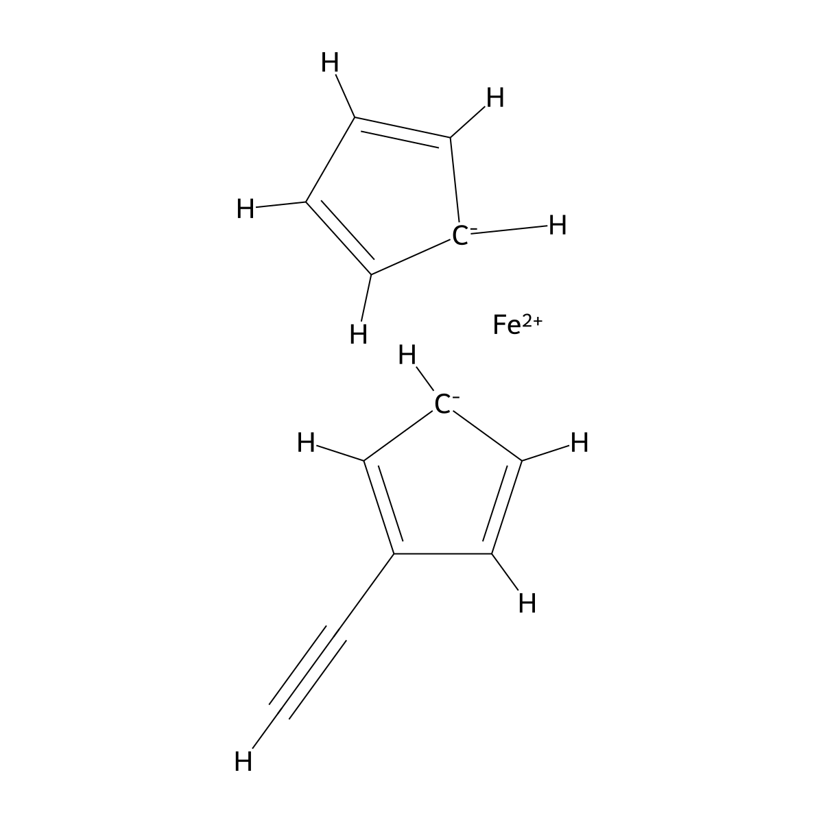 Ethynylferrocene molecular structure, CAS 1271-47-2
