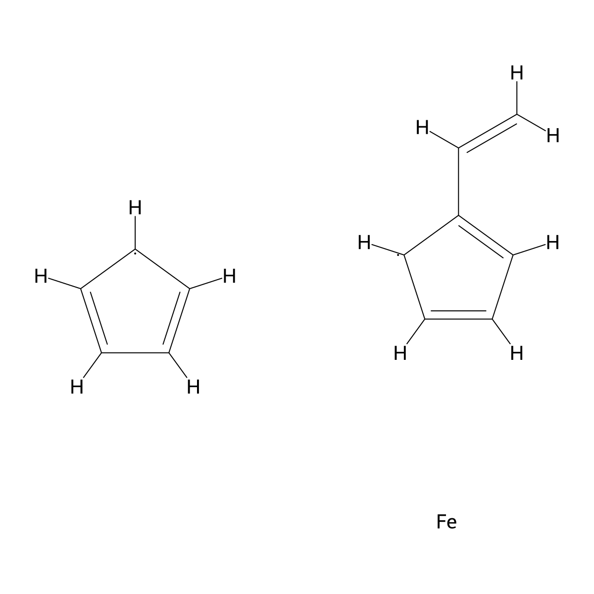 Vinylferrocene molecular structure, CAS 1271-51-8
