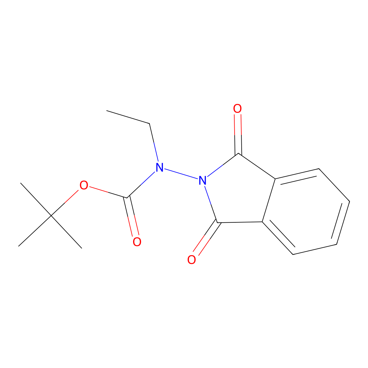 Tert-butyl (1,3-dioxoisoindolin-2-yl)(ethyl)carbamate molecular structure, CAS 1271025-14-9