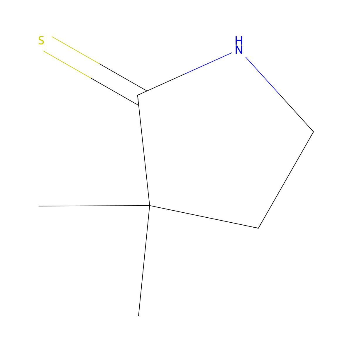 3,3-Dimethylpyrrolidine-2-thione molecular structure, CAS 127103-83-7