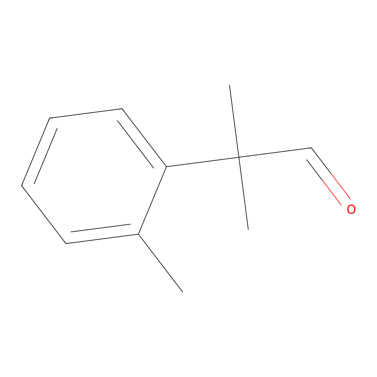 2-Methyl-2-(o-tolyl)propanal molecular structure, CAS 127106-02-9