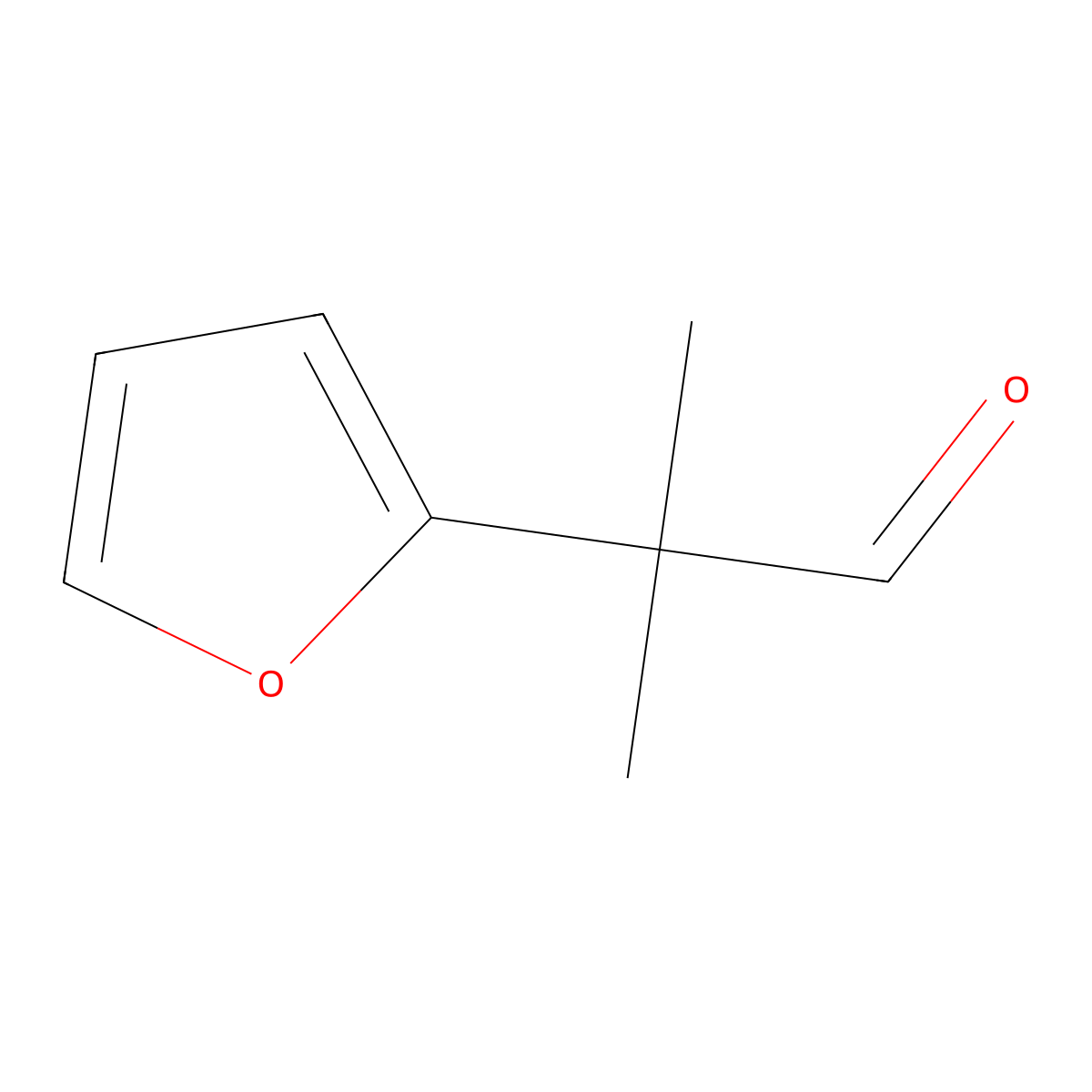 2-(Furan-2-yl)-2-methylpropanal molecular structure, CAS 127106-08-5