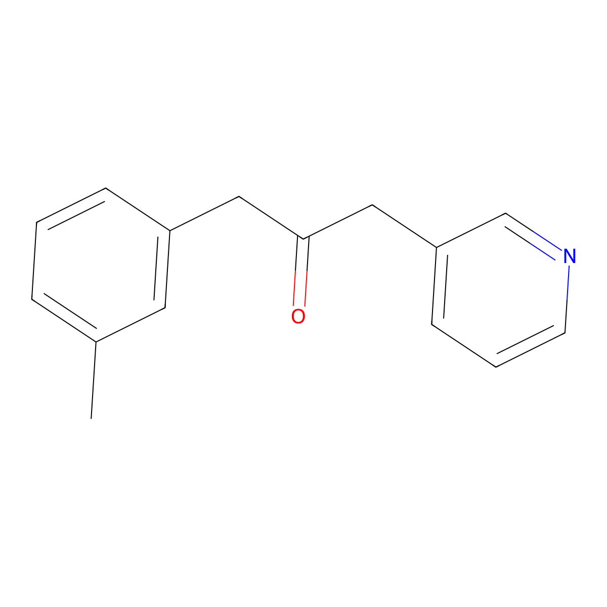 1-(3-Methylphenyl)-3-(pyridin-3-yl)propan-2-one molecular structure, CAS 1271080-79-5
