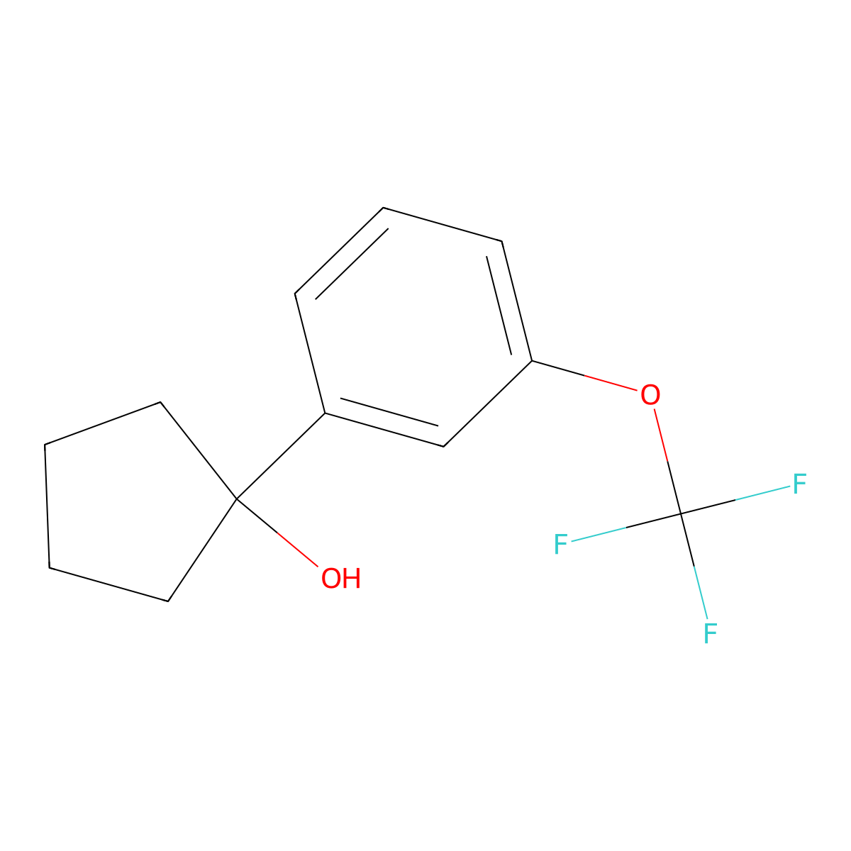 1-(3-(Trifluoromethoxy)phenyl)cyclopentanol molecular structure, CAS 1271089-53-2