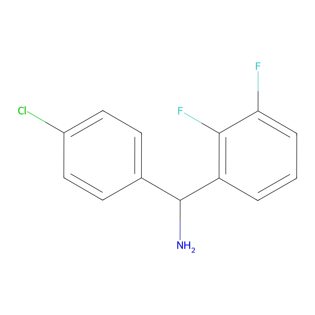 1-(4-Chlorophenyl)-1-(2,3-difluorophenyl)methanamine molecular structure, CAS 1271107-00-6