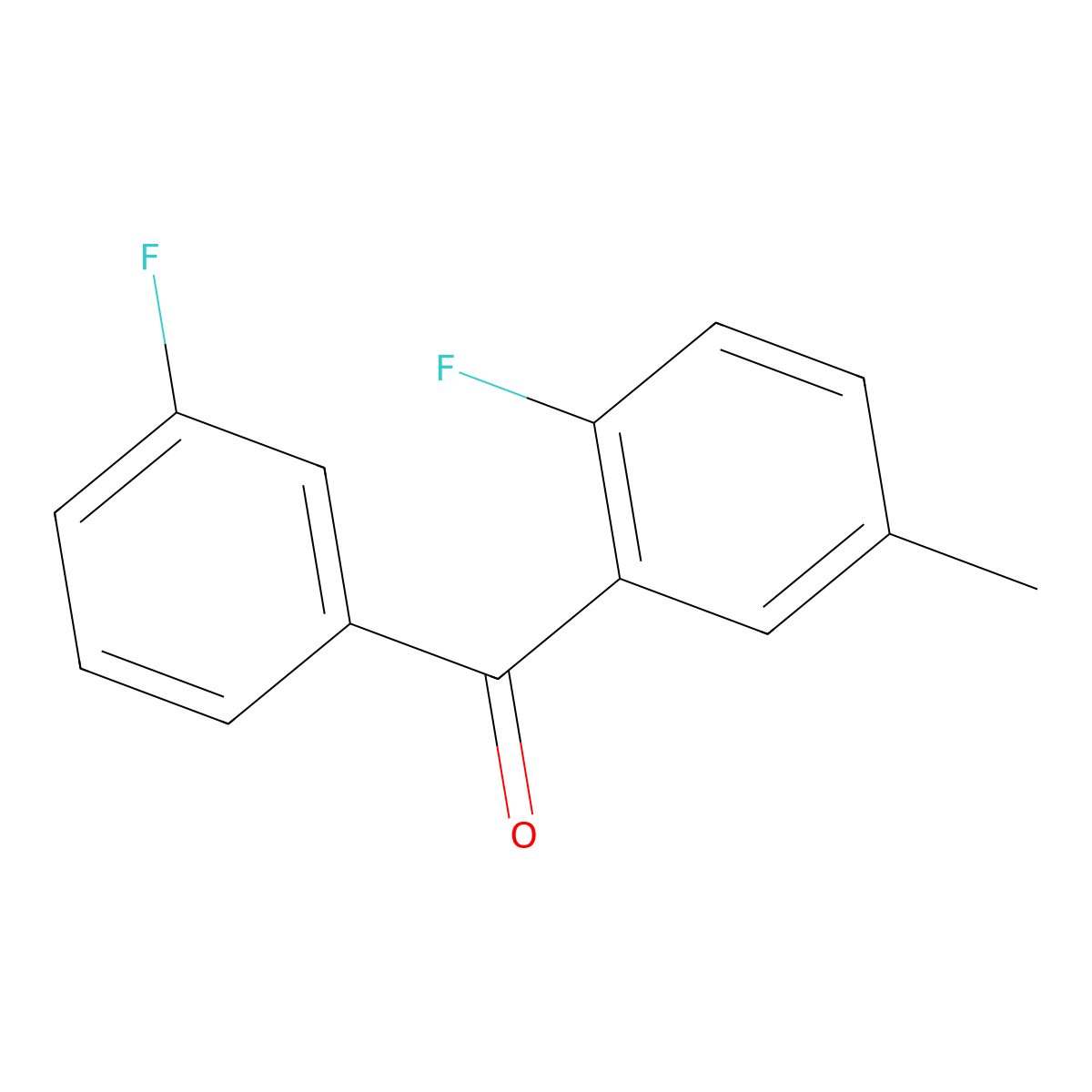 Methanone, (2-fluoro-5-methylphenyl)(3-fluorophenyl)- molecular structure, CAS 1271111-21-7