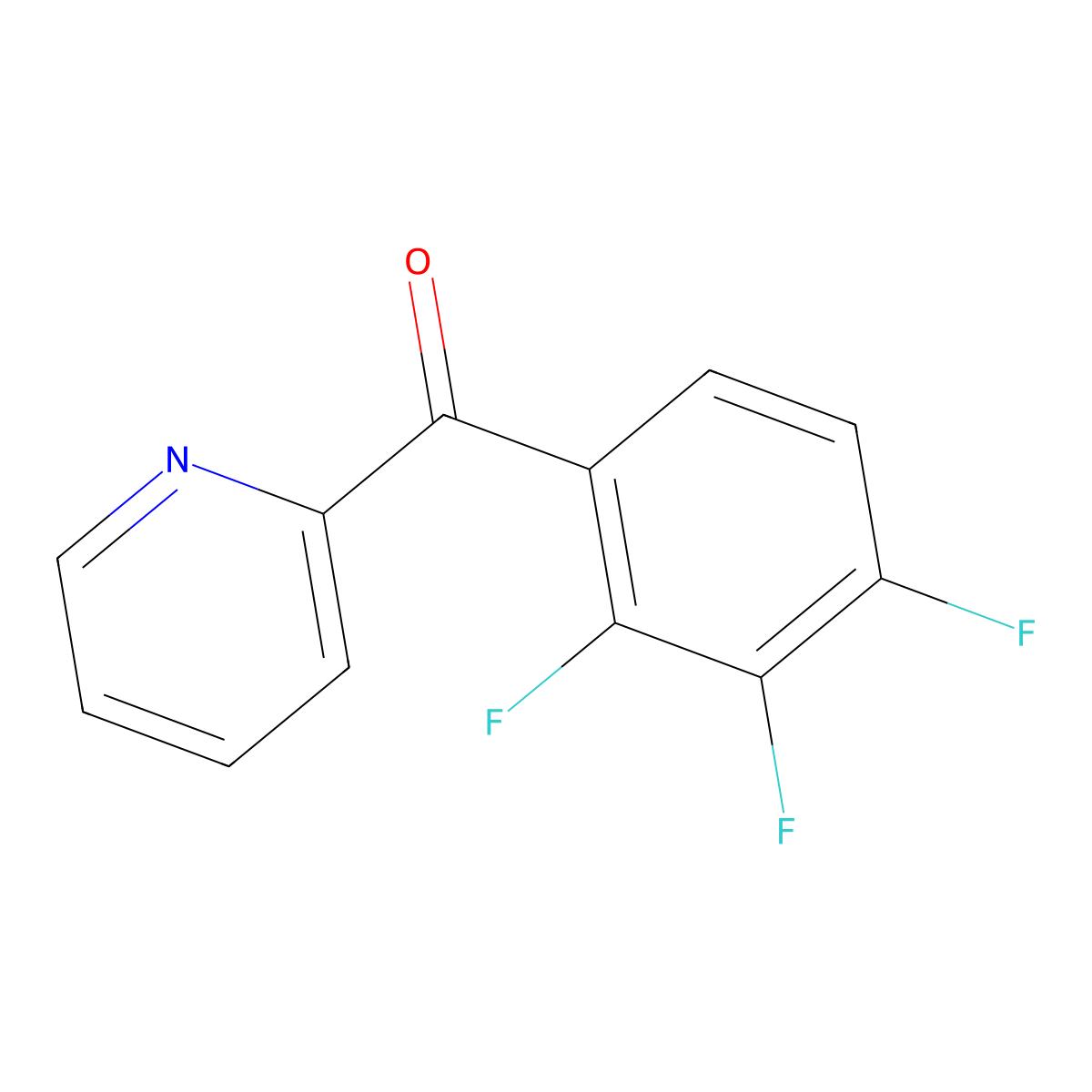 2-Pyridinyl(2,3,4-trifluorophenyl)methanone molecular structure, CAS 1271113-98-4