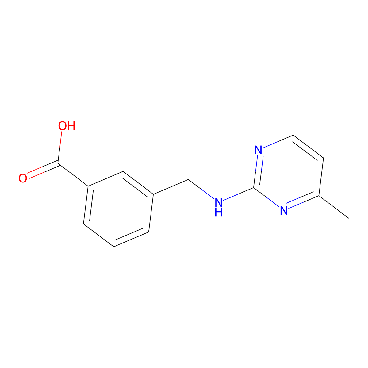 3-{[(4-Methylpyrimidin-2-yl)amino]methyl}benzoic acid molecular structure, CAS 1271189-38-8