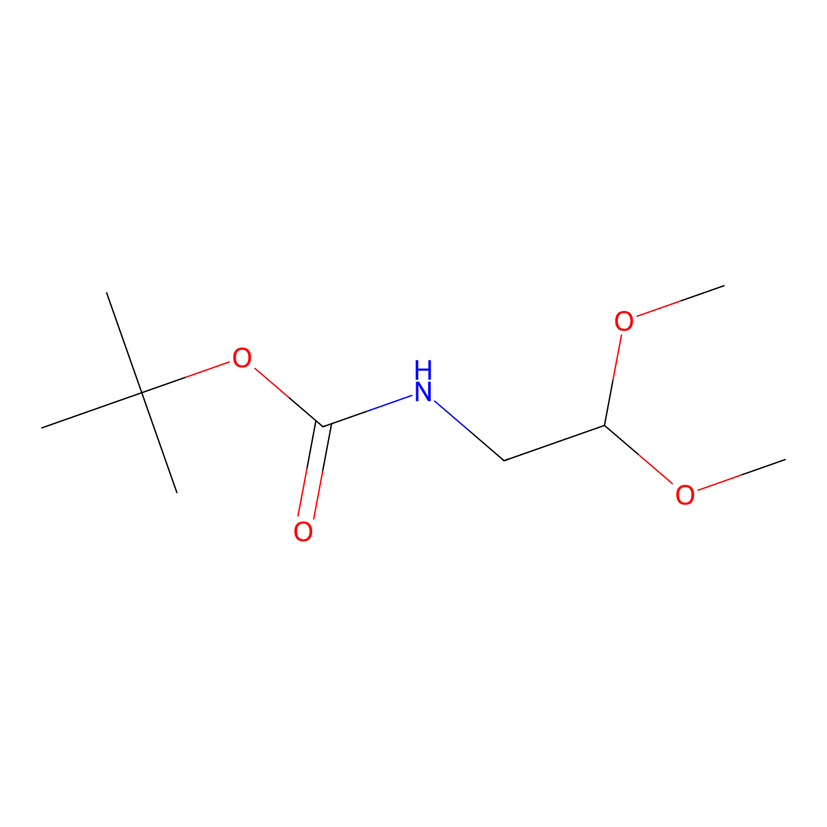 tert-Butyl (2,2-dimethoxyethyl)carbamate molecular structure, CAS 127119-09-9