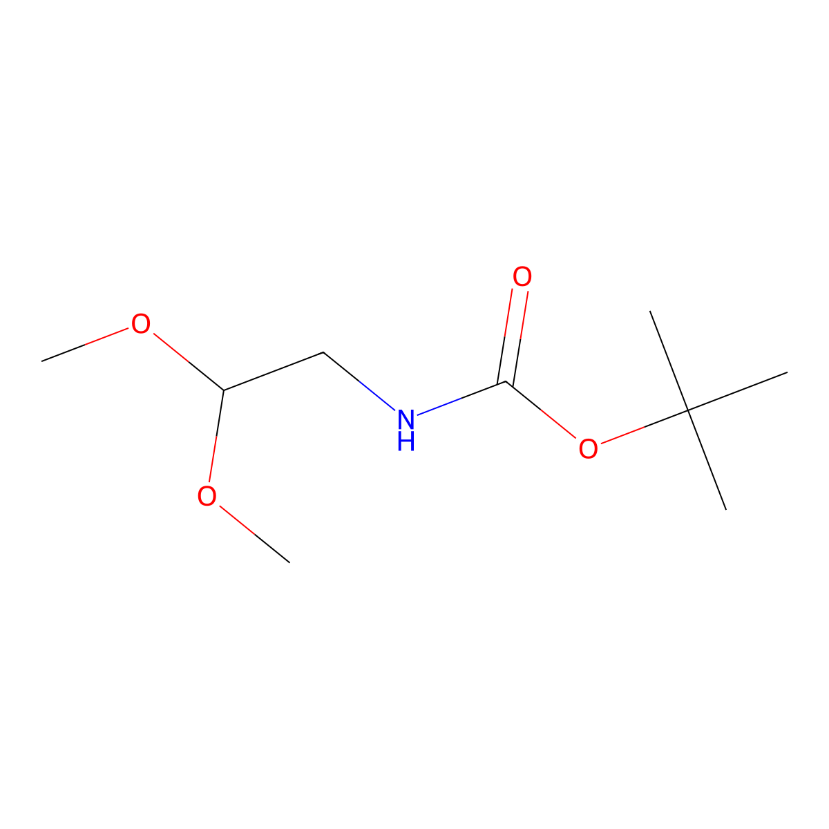 tert-Butyl (2,2-dimethoxyethyl)carbamate molecular structure, CAS 127119-09-9