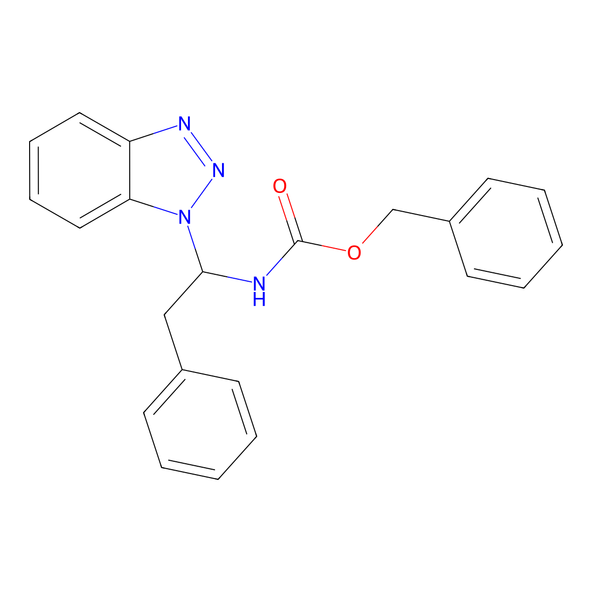 Benzyl N-[1-(1H-1,2,3-benzotriazol-1-yl)-2-phenylethyl]carbamate molecular structure, CAS 127136-96-3