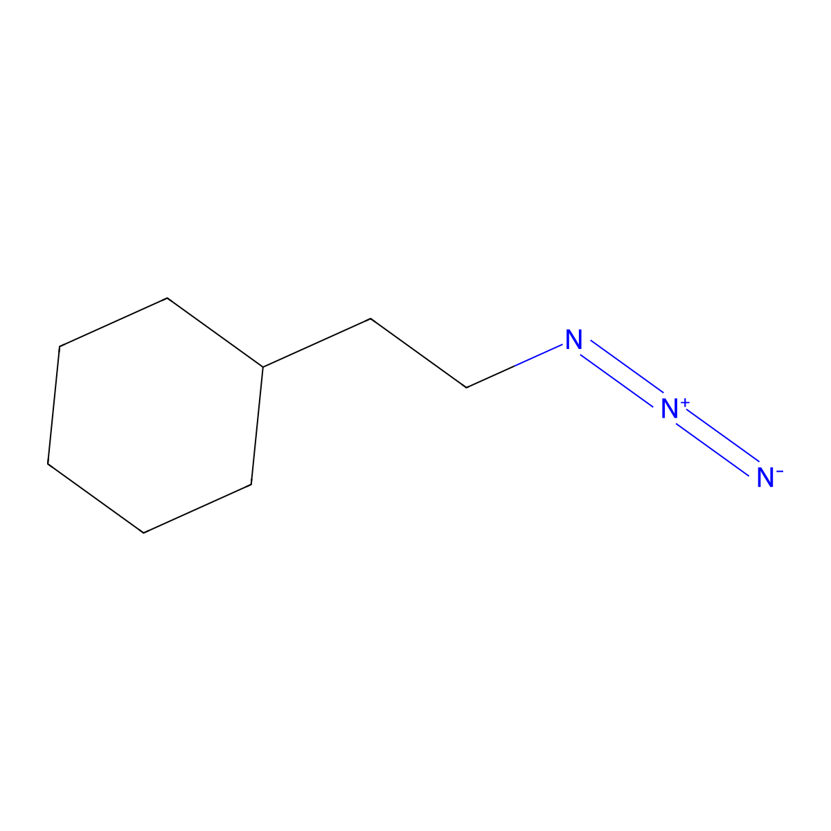 (2-Azidoethyl)cyclohexane molecular structure, CAS 1271376-06-7
