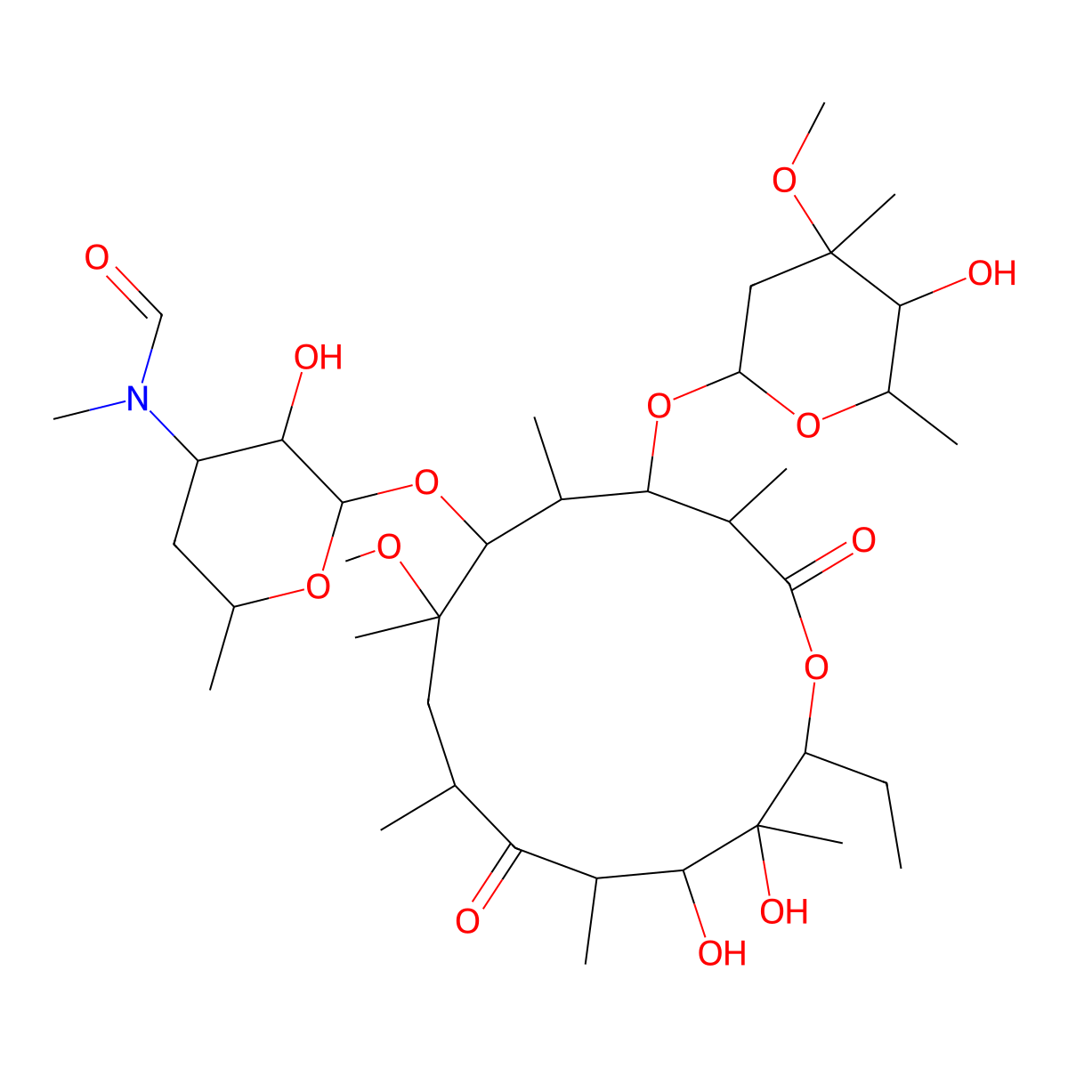 N-Demethyl-N-formyl Clarithromycin molecular structure, CAS 127140-69-6