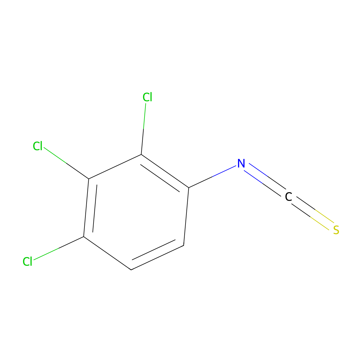 2,3,4-Trichlorophenyl isothiocyanate molecular structure, CAS 127142-69-2