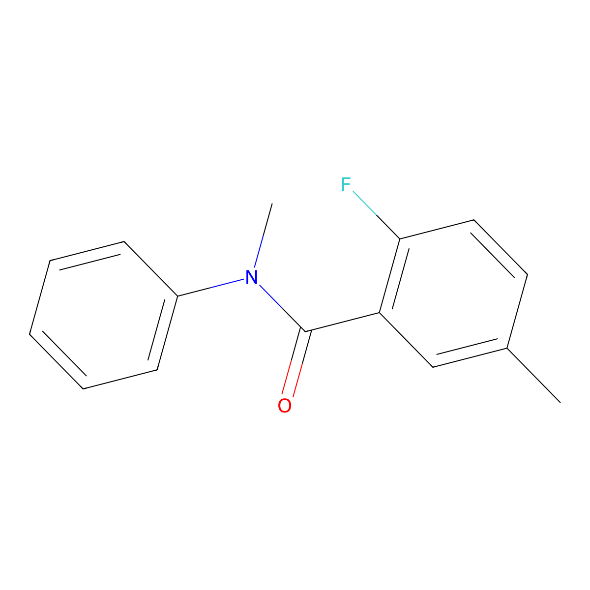 2-fluoro-N,5-dimethyl-N-phenylbenzamide molecular structure, CAS 1271437-56-9