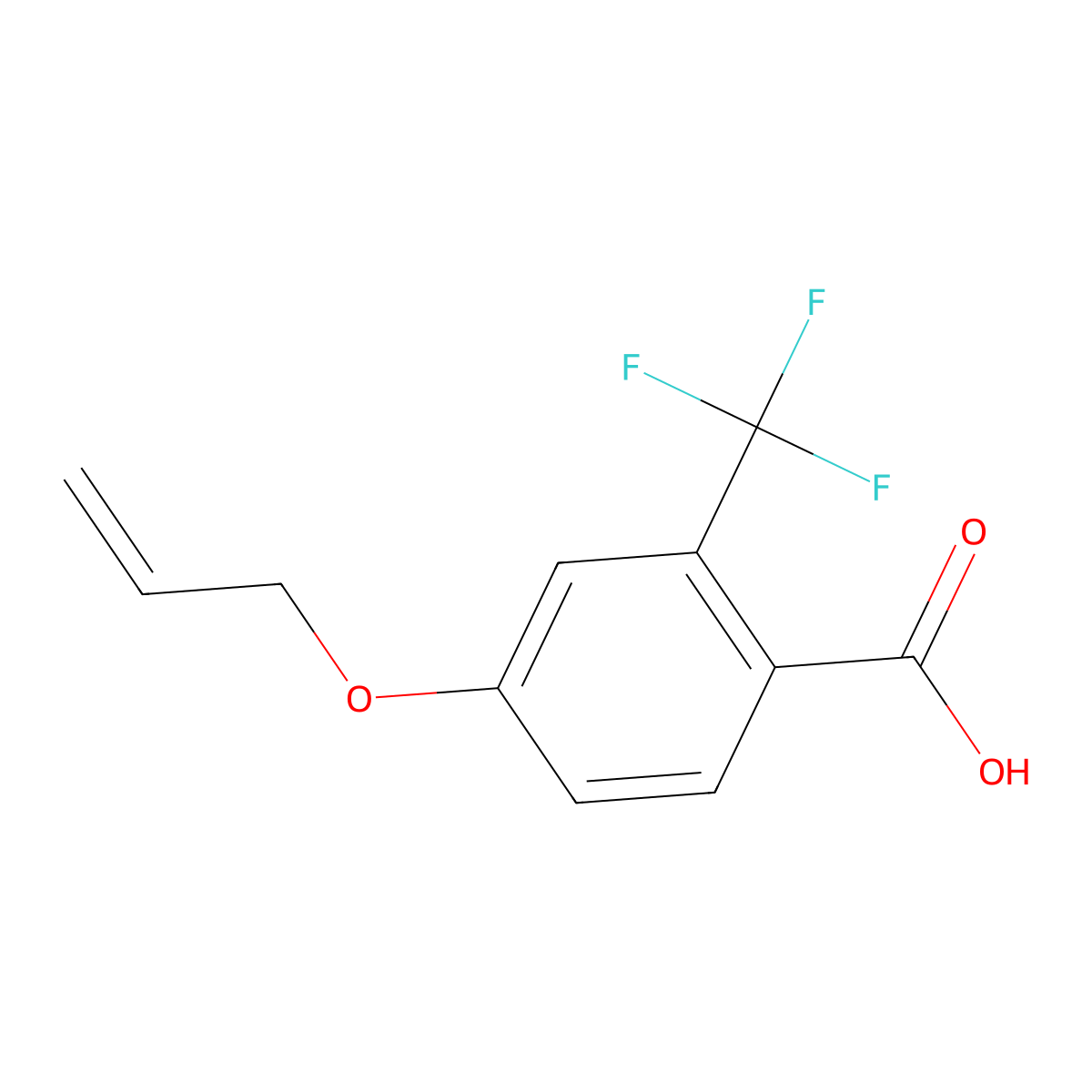 4-(Allyloxy)-2-(trifluoromethyl)benzoic acid molecular structure, CAS 1271469-18-1