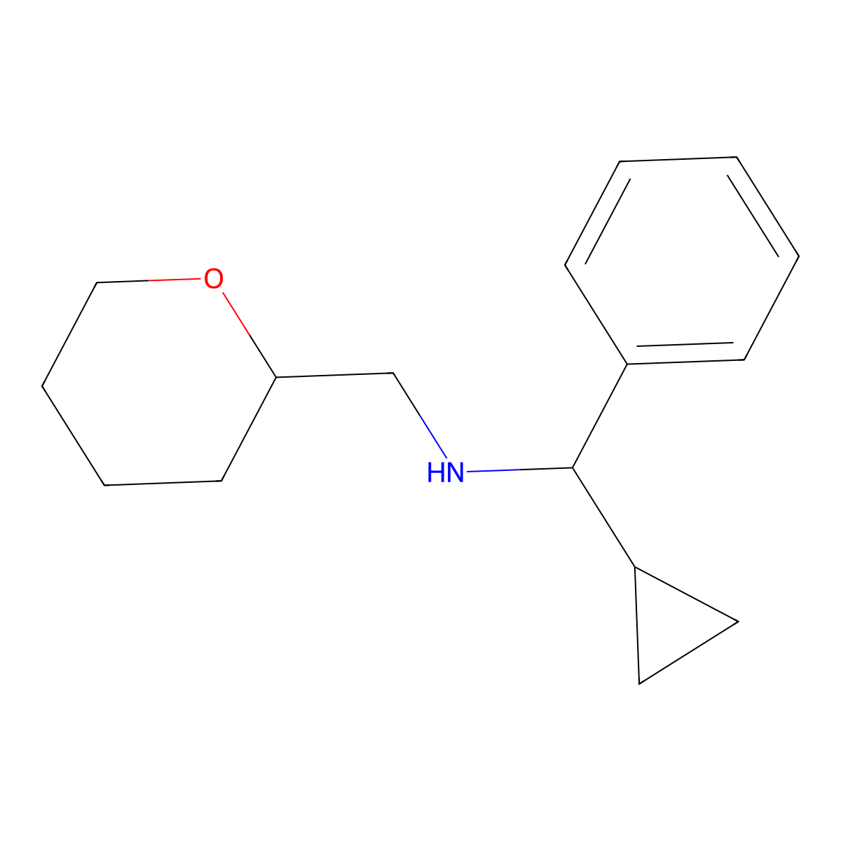[Cyclopropyl(phenyl)methyl](oxan-2-ylmethyl)amine molecular structure, CAS 1271470-22-4
