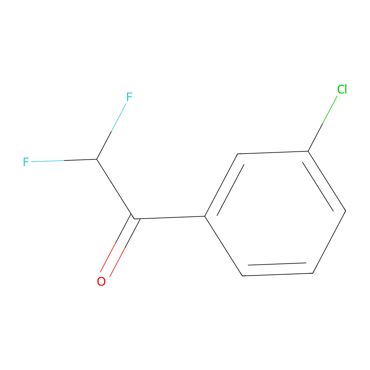 1-(3-Chlorophenyl)-2,2-difluoroethanone molecular structure, CAS 1271473-74-5