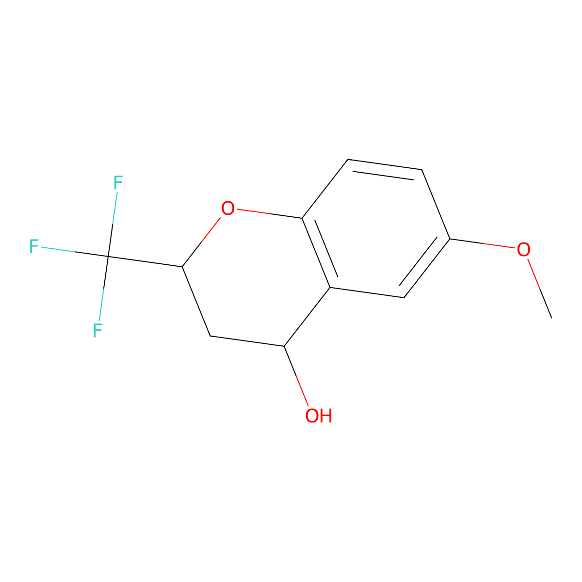 cis-6-Methoxy-2-(trifluoromethyl)chromane-4-OL molecular structure, CAS 1271474-16-8