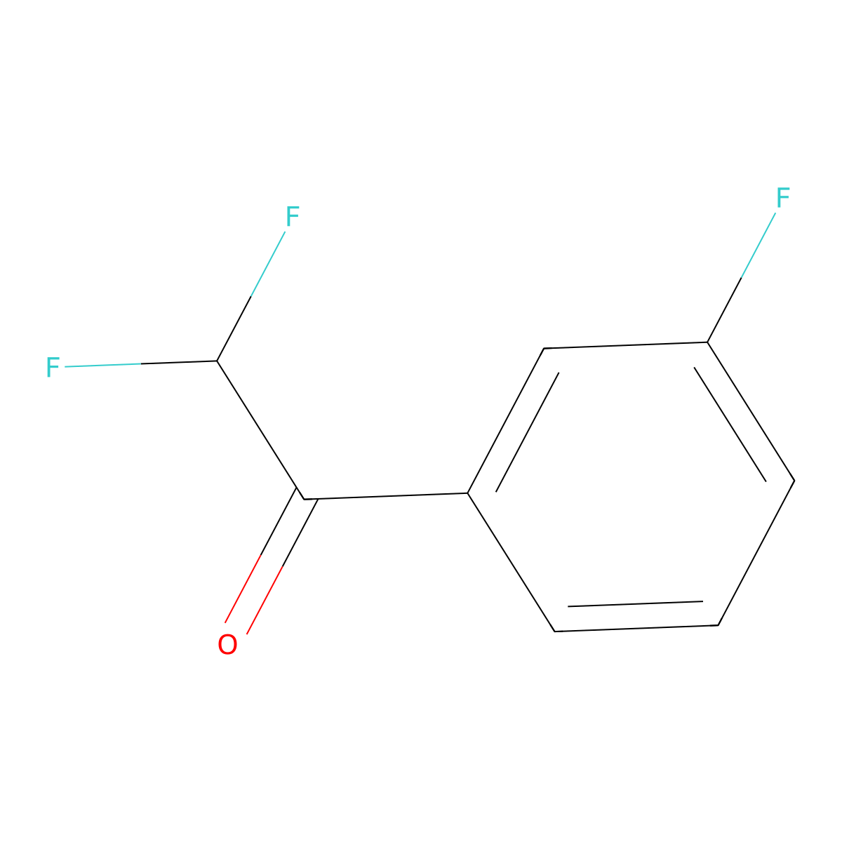 2,2-Difluoro-1-(3-fluorophenyl)ethanone molecular structure, CAS 1271475-01-4